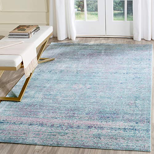 Safavieh Mystique Collection 5′ x 8′ Purple/Multi MYS920K Watercolor Overdyed Distressed Area Rug