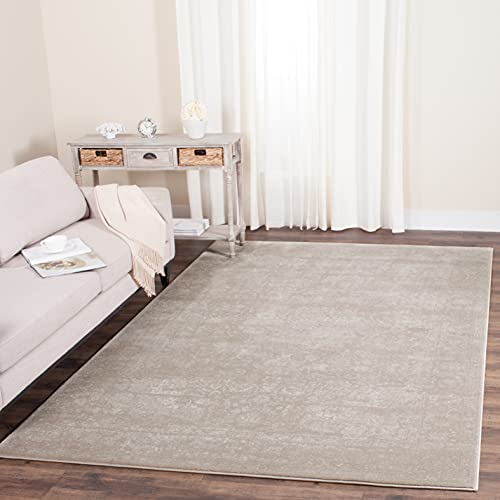 SAFAVIEH Carnegie Collection 6’7″ x 9’2″ Light Beige/Cream CNG631B Vintage Distressed Non-Shedding Living Room Bedroom Dining Home Office Area Rug