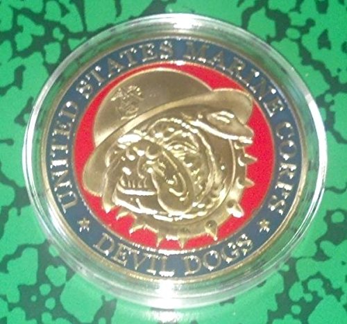 Marine Corps Devil Dogs Military Colorized Challenge Art Coin