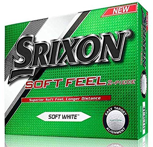Srixon Men’s Soft Feel Dozen Golf Balls, Soft White