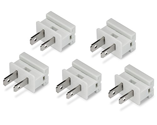 Holiday Lighting Outlet Male White Slip Plug, Zip Plug, Vampire Plug, Gilbert Plug, Slide Plug (100, SPT-1)