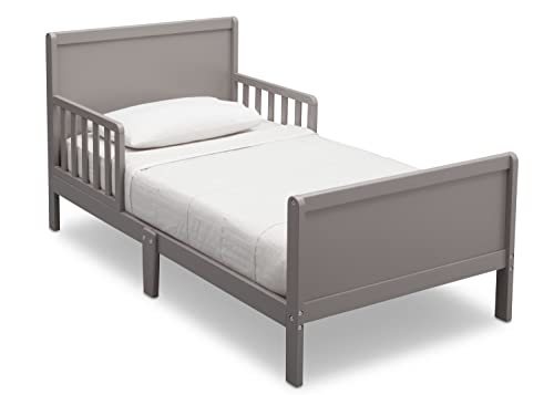 Delta Children Fancy Wood Toddler Bed – Greenguard Gold Certified, Grey