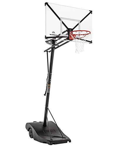 Silverback NXT 54″ Backboard Portable Height-Adjustable Basketball Hoop Assembles in 90 Minutes
