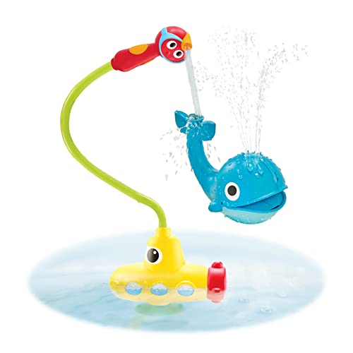 Yookidoo Baby Bath Toy – Submarine Spray Whale – Battery Operated Infant Toddler Water Pump with Easy to Grip Hand Shower.