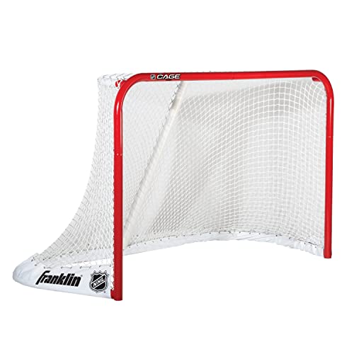 Franklin Sports Hockey Goal — NHL Steel Cage Ice-Hockey Goal — Street-Hockey Goal — Pro-Style Hockey Nets and Goal Set — 72 x 48 Inch
