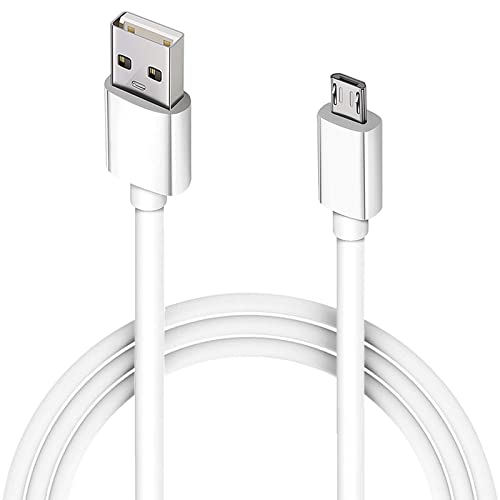 10FT Long Android Charger Cable Fast Charge,USB to Micro USB Cable White,Micro USB 2.0 Cable USB Micro Cable for Samsung Charger Cord Tablet Galaxy 7 S7 S6 Edge LG Phone,Charging Wire for Kindle Fire