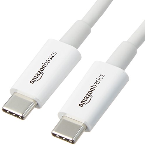 Amazon Basics USB Type-C to USB Type-C 2.0 Charger Cable – 9-Foot, White