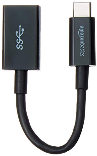 Amazon Basics USB Type-C to USB 3.1 Gen1 Female Adapter – Black