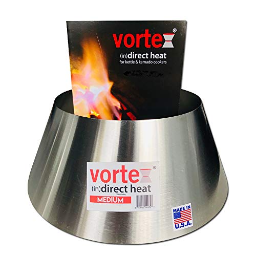 VORTEX (IN)DIRECT HEAT for Charcoal Grills, Medium Size – For Weber Kettle 22 26.75 WSM Smokey Mountain XL Kamado XL Big Green Egg