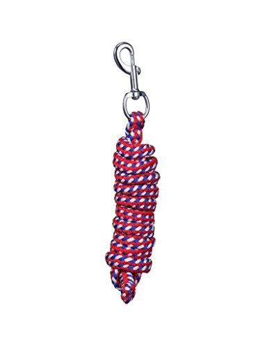 Tough 1 8′ Braided Poly Cord Lead, Red/White/Blue, 8ft