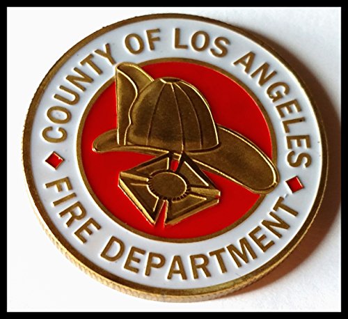 Los Angeles County Fire Department Firefighter Colorized Challenge Art Coin