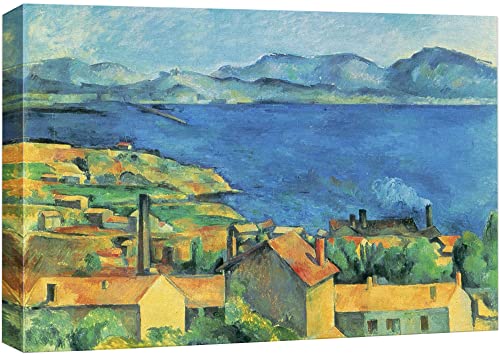 wall26 – Bay of Marseille, View from L’Estaque by Paul Cezanne – Canvas Print Wall Art Famous Painting Reproduction – 24″ x 36″