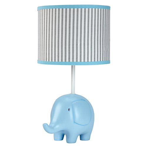 Zutano Elefant Blau Lamp and Shade, White/Blue/Grey