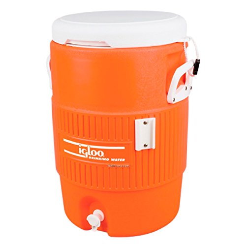 Igloo 5 Gallon Cooler with Seat Lid in Orange