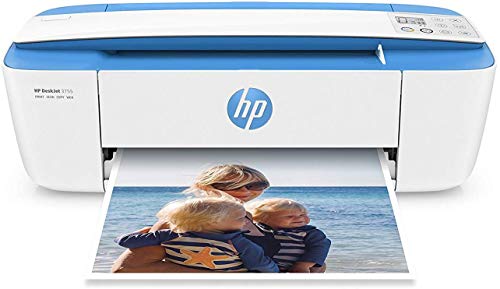 HP DeskJet 3755 Compact All-in-One Wireless Printer, HP Instant Ink, Works with Alexa – Blue Accent (J9V90A)