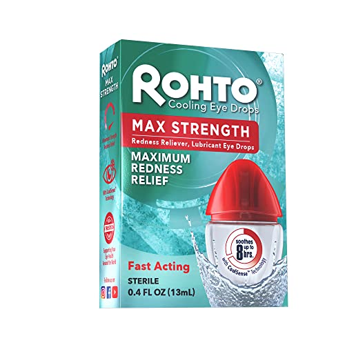 Rohto Maximum Redness Relief Cooling Eye Drops (Pack of 4)