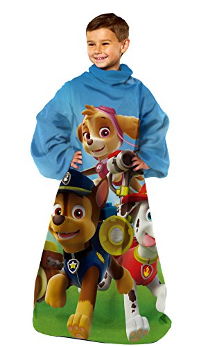 Nickelodeon’s Paw Patrol, “Race to the Rescue” Youth Comfy Throw Blanket with Sleeves, 48″ x 48″, Multi Color