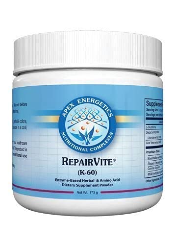 Apex Energetics K-60 REPAIRVITE (173g) Enzyme-Based Herbal & Amino Acid Dietary Supplement Powder by Apex Energetics