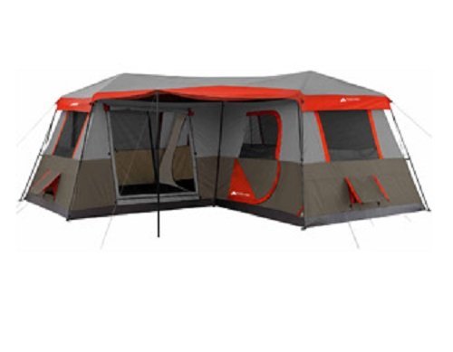 Ozark Trail 16×16-Feet 12-Person 3 Room Instant Cabin Tent with Pre-Attached Poles