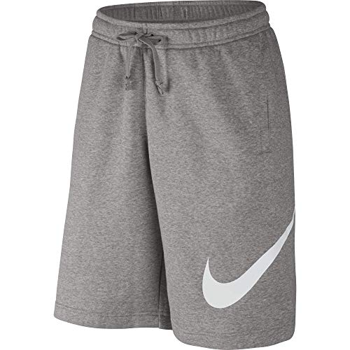 Nike Men’s Sportwear Club Shorts, Dark Grey Heather/White, Large