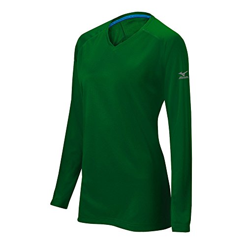 Mizuno Girl’s Comp Training Top, Forest, LARGE (L)