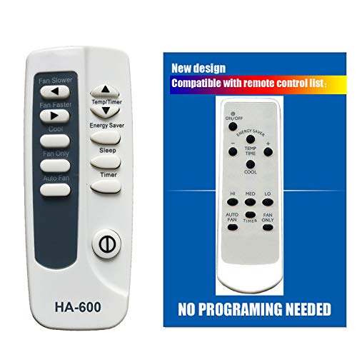 HA-600 Replacement for Frigidaire Air Conditioner Remote Control 309350502 Works for FAS185J2A5 FAS186L2A1 FAS225J2A2 FAS225J2A3 FAS255J2A2 FAS255J2A5 FAS295J2A2 FAS295J2A3 FAS295J2A4