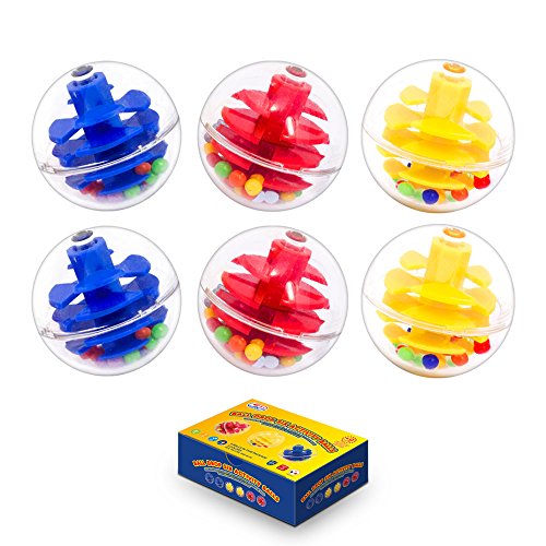 WEofferwhatYOUwant Activity Rattle Balls. 6 Ball Drop Replacement Balls for Baby and Toddlers, Clear Plastic Durable. Ball Ramp Toy Ball Extras.