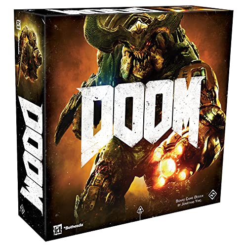Doom The Board Game (2nd Edition) | Sci-Fi Combat Strategy Game Based on the Video Game for Adults and Teens | Ages 14+ | 2-5 Players | Average Playtime 90 Minutes | Made by Fantasy Flight Games