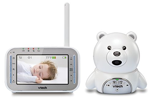 VTech VM346 Bear Video Baby Monitor with Automatic Infrared Night Vision, Soothing Sounds & Lullabies, Temperature Sensor & 1,000 feet of Range