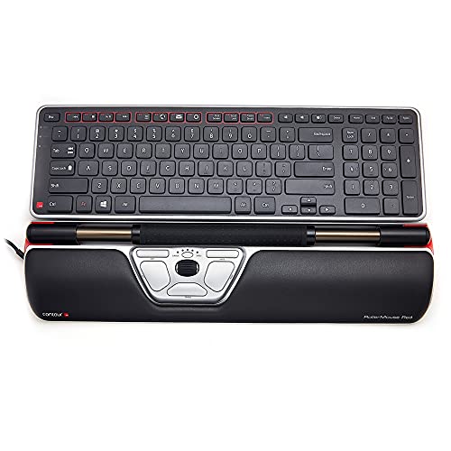 Contour Design Ultimate Workstation Red Wired – Includes RollerMouse Red & Balance Keyboard – Wired Ergonomic Keyboard and Mouse Combo – Compatible with Mac & PC Computers