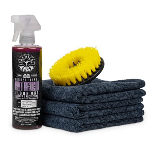Chemical Guys HOL70016 Floor Mat Cleaning Kit (5 Items, Rubber and Vinyl), 16 fl. oz, 5 Items
