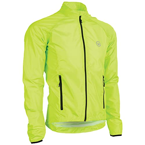 CANARI Men’s Coaster Shell Wind Resistant Waterproof Cycling Jacket, Killer Yellow, Large