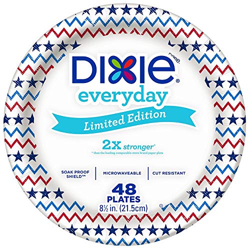 Dixie Patriotic Paper Lunch Plates, 8 1/2″, 48 Ct