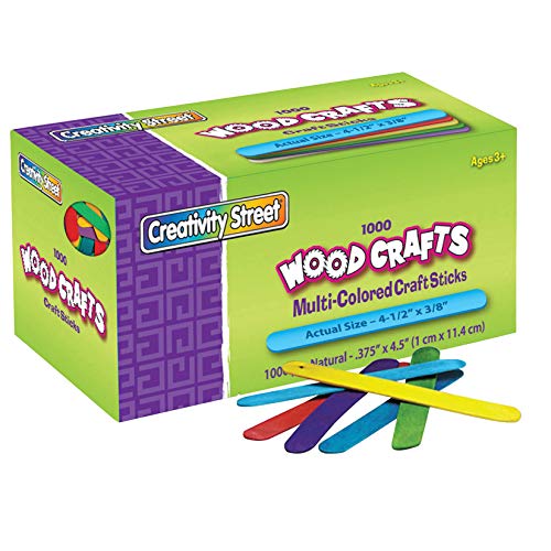 Chenille Kraft CK-377502 Bright Hues Craft Sticks, 8.25″ Wide, 4.5″ Length, 4.25″ Height (1000 count)