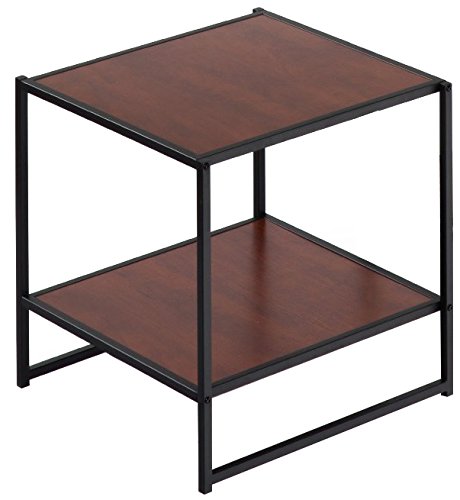 Zinus Modern Studio Collection Set of Two 20 Inch Square Side/End Tables/Night Stands