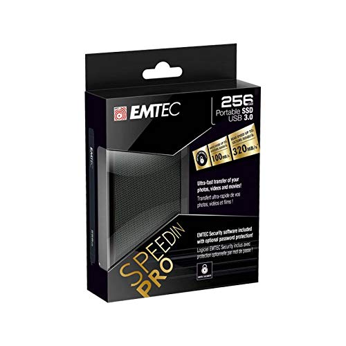 Emtec Speedin’ P700 Portable External SSD, USB 3.0, 256GB,ECSSD256GX600