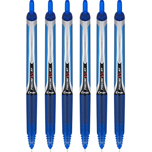 6 PENS: Pilot Precise V5 Retractable Blue Pens, Single Pen (26063) by Pilot