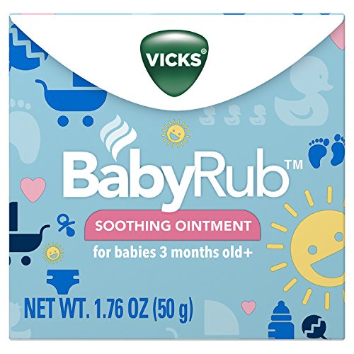 Vicks BabyRub Chest Rub Ointment with Soothing Aloe, Eucalyptus, Lavender, and Rosemary, from the makers of VapoRub, 1.76 oz