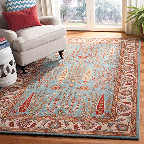 SAFAVIEH Heritage Collection 9′ x 12′ Blue/Ivory HG735A Handmade Traditional Oriental Premium Wool Area Rug