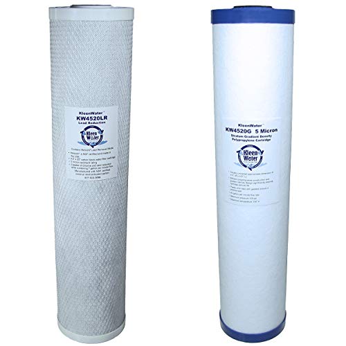 Lead/Chlorine Removal Filtration System, KleenWater Dual Filter Cartridge Replacement Set for PWF4520LRDS