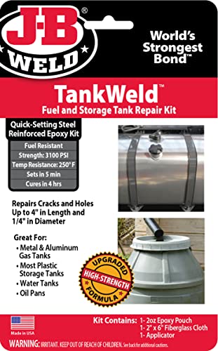 J-B Weld 2110 Metal Fuel Tank Repair Kit , Gray