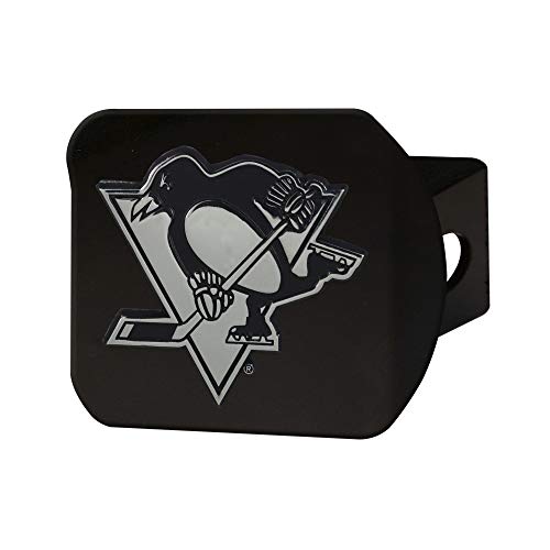 FANMATS NHL – Pittsburgh Penguins Black Metal Hitch Cover , 3.4″x4″