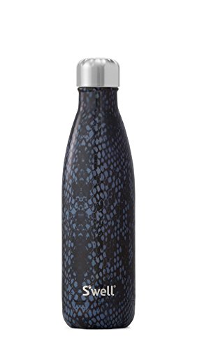 S’well Vacuum Insulated Stainless Steel Water Bottle, 17 oz, Black Boa