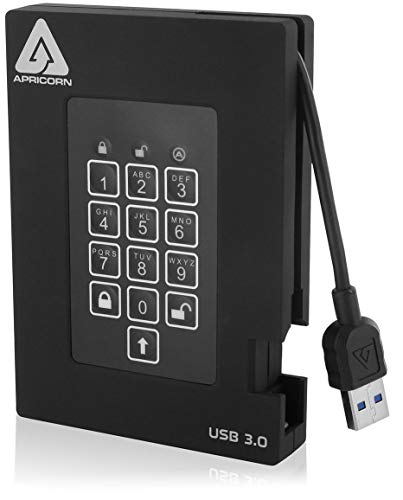 Apricorn 4TB Aegis Fortress FIPS 140-2 Level 2 Validated 256-Bit Encrypted USB 3 External SSD (A25-3PL256-S4000F)