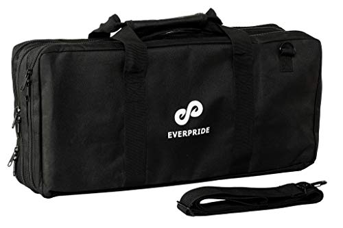 EVERPRIDE Chef Knife Bag Holds 20 Knives PLUS Large Zippered Compartment for Kitchen Tools – Durable, Large Knife Bag for Chefs – Knives Not Included
