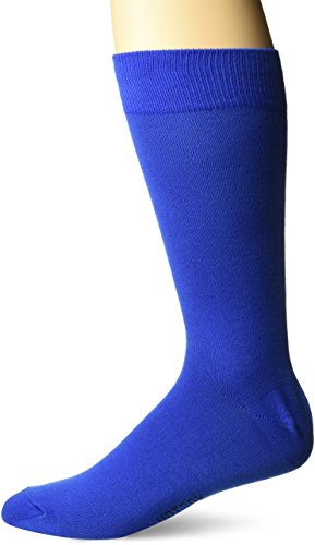 Hot Sox Men’s Classic Pattern Novelty Casual Fashion Socks, Supersoft Solid (Blue), Shoe Size: 6-12