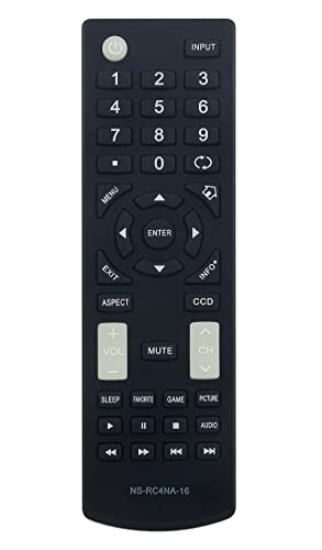 NS-RC4NA-16 Replaced Remote fit for Insignia TV NS-19D220MX16 NS19D220MX16 NS-19D220NA16 NS19D220NA16 NS-24D220MX16 NS24D220MX16 NS-24D220NA16 NS24D220NA16 NS24D420NA16 NS-24D420NA16