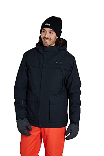 Mountain Warehouse Apollo Mens Ski Jacket – Winter Snow Jacket Black Large