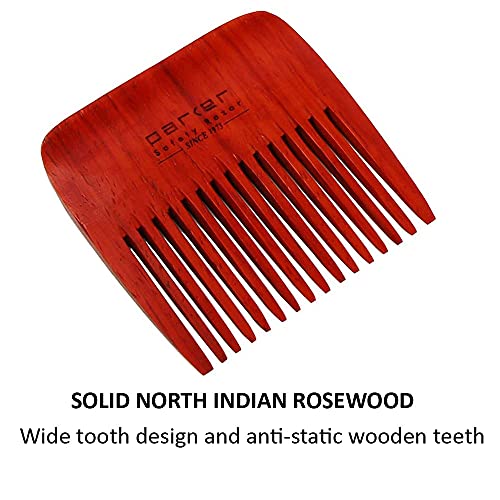 Parker’s Premium Rosewood Wide Tooth Beard Comb with Jute Pouch | The Storepaperoomates Retail Market - Fast Affordable Shopping