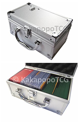 D3 Silver Metal Storage Carry Case Cube for Trading Cards Deck Box Toploader TCG Ultra Pro Protector Sleeve Card Game MTG Magic the Gathering YGO Yugioh FaB Commander EDH Box Flesh and Blood TCG